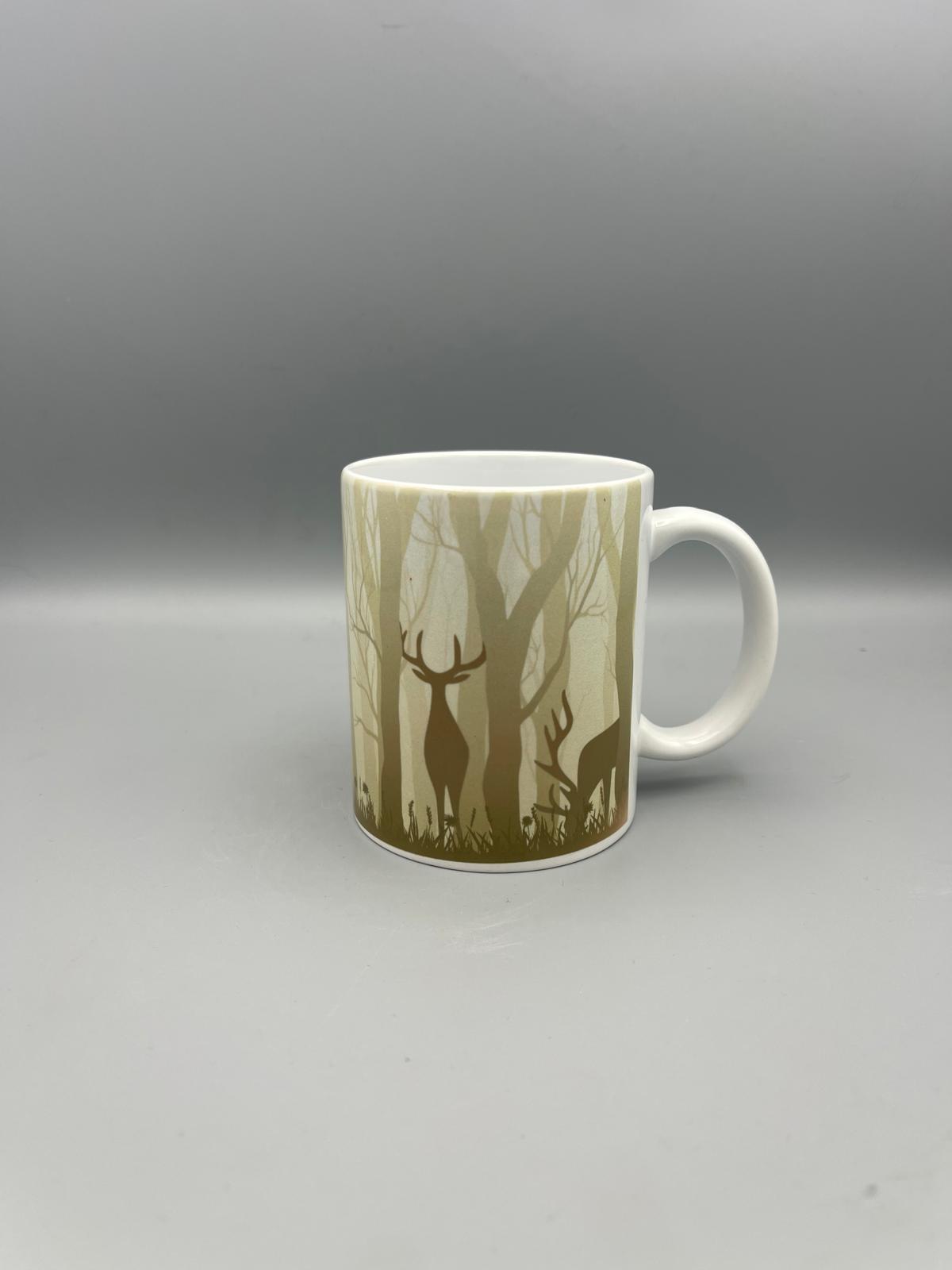 Keramikbecher 330ml Hirsch Wald