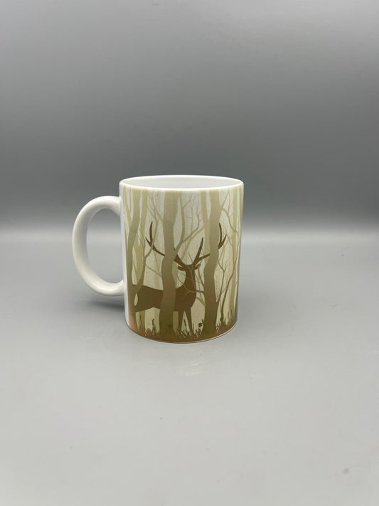 Keramikbecher 330ml Hirsch Wald
