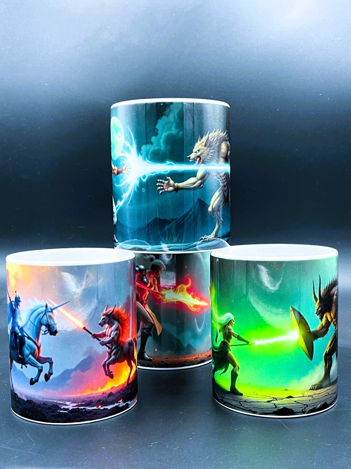 Keramikbecher x4 SET "Fantasy" 330ml